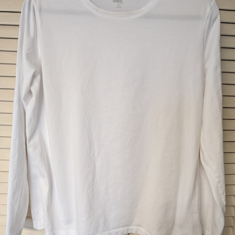 Lands' End White Crewneck Tee